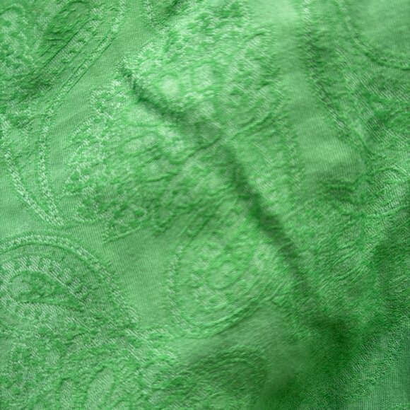 ALESSANDRO GHERARDESCHI Dress Shirt XL Green woven in paisley design long sleeve - Picture 10 of 10